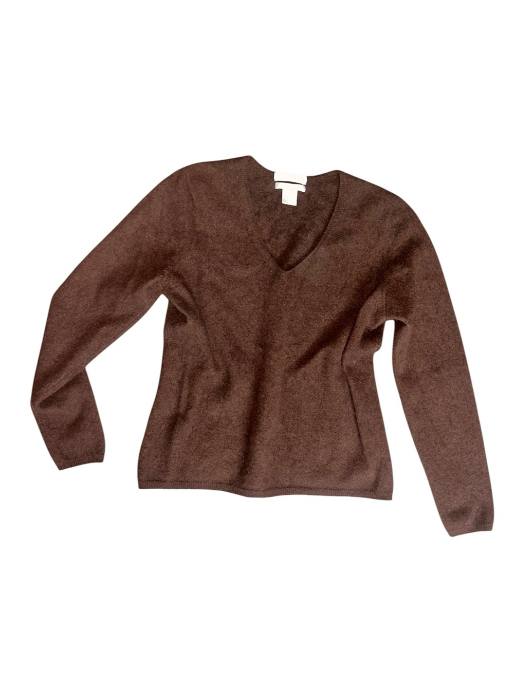 Women's 100% 2-ply Cashmere Sweater in Chestnut Brown